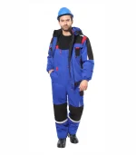 Костюм Стан с п/к, васильковый/черный