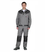 Костюм Вест-Ворк с п/к, серый/т.серый