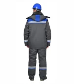 Костюм Рост-Арктика с брюками, серый/васильковый — изображение 2