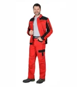 Костюм Престиж с брюками, красный/черный