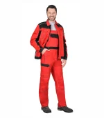 Костюм Престиж с п/к, красный/черный