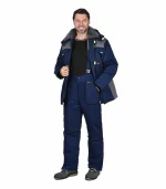 Костюм Фаворит с брюками, синий/серый