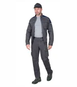 Костюм Джет с брюками, серый/синий