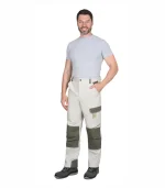 Костюм Каспий с брюками, молочный/оливковый — изображение 4