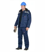 Костюм Профессионал с брюками, синий/серый