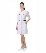 Халат Брайтли женский, белый с синим