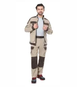 Костюм Джет-Браун с брюками, песочный/корчневый