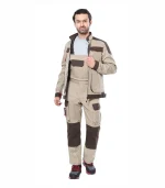 Костюм Джет-Браун с п/к, песочный/корчневый