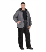 Костюм Алекс с брюками, серый/черный