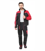 Костюм Агат с брюками, черный/красный