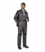 Костюм Цитрин с п/к, серый/черный