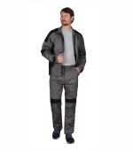 Костюм Цитрин с брюками, серый/черный