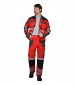 Костюм Атом с брюками, красный/серый