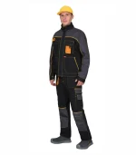 Костюм Агат с брюками, черный/серый