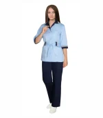 Костюм Флора женский, голубой с темно-синим