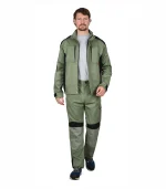 Костюм Цитрин с брюками, оливковый/черный — изображение 3