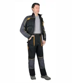 Костюм Агат с брюками, черный/серый — изображение 3