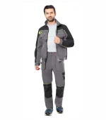 Костюм Агат с брюками, серый/черный