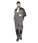 Костюм Агат с п/к, серый/черный