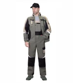 Костюм Каспий с п/к, оливковый/черный