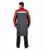 Халат Фаворит-Мега, серый/красный — изображение 2