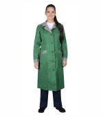 Халат женский Технолог, зеленый/серый