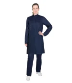 Халат Валенсия женский, темно-синий (ХАССП)