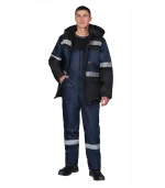 Костюм Терминал с п/к, синий/черный