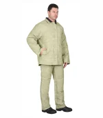 Костюм сварщика зимний с брюками, брезентовый с усилением, 2 класс