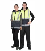 Жилет Терминал, лимонный/синий