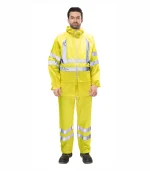 Костюм влагозащитный сигнальный с СОП SIRIUS Профи (225 гр/м2), лимонный