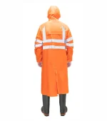Плащ влагозащитный сигнальный с СОП SIRIUS Профи (225 гр/м2), оранжевый — изображение 2