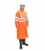 Плащ влагозащитный сигнальный с СОП SIRIUS Профи (225 гр/м2), оранжевый