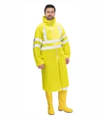Плащ влагозащитный сигнальный с СОП SIRIUS Профи (225 гр/м2), лимонный