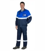 Костюм Самотлор с брюками, синий/васильковый, антистат, МВО